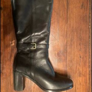 Ralph Lauren black leather boots